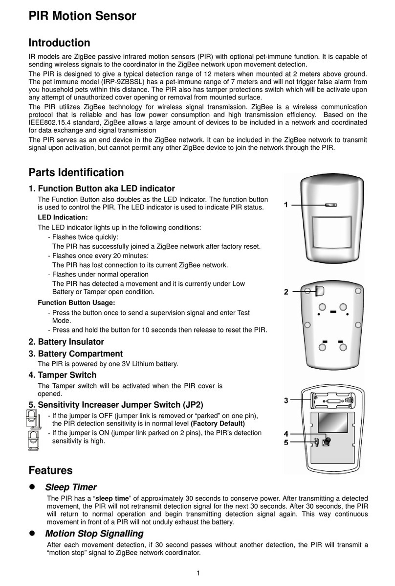 Sercomm Zigbee PIR Instruction
