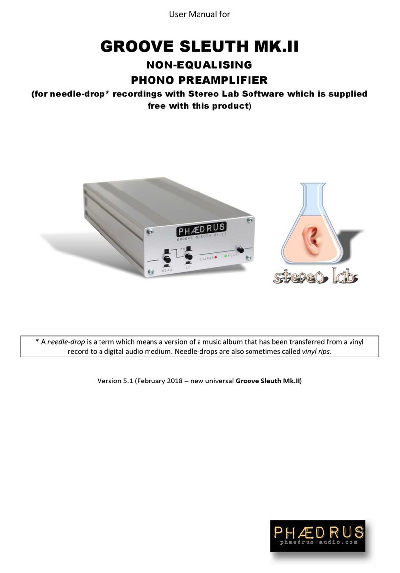 Phaedrus Audio GROOVE SLEUTH MK.II User manual