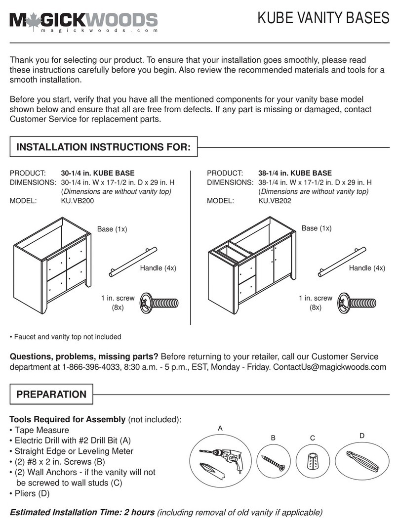 Magick woods KU.VB200 installation instructions Magick woods KU.VB200 installation instructions