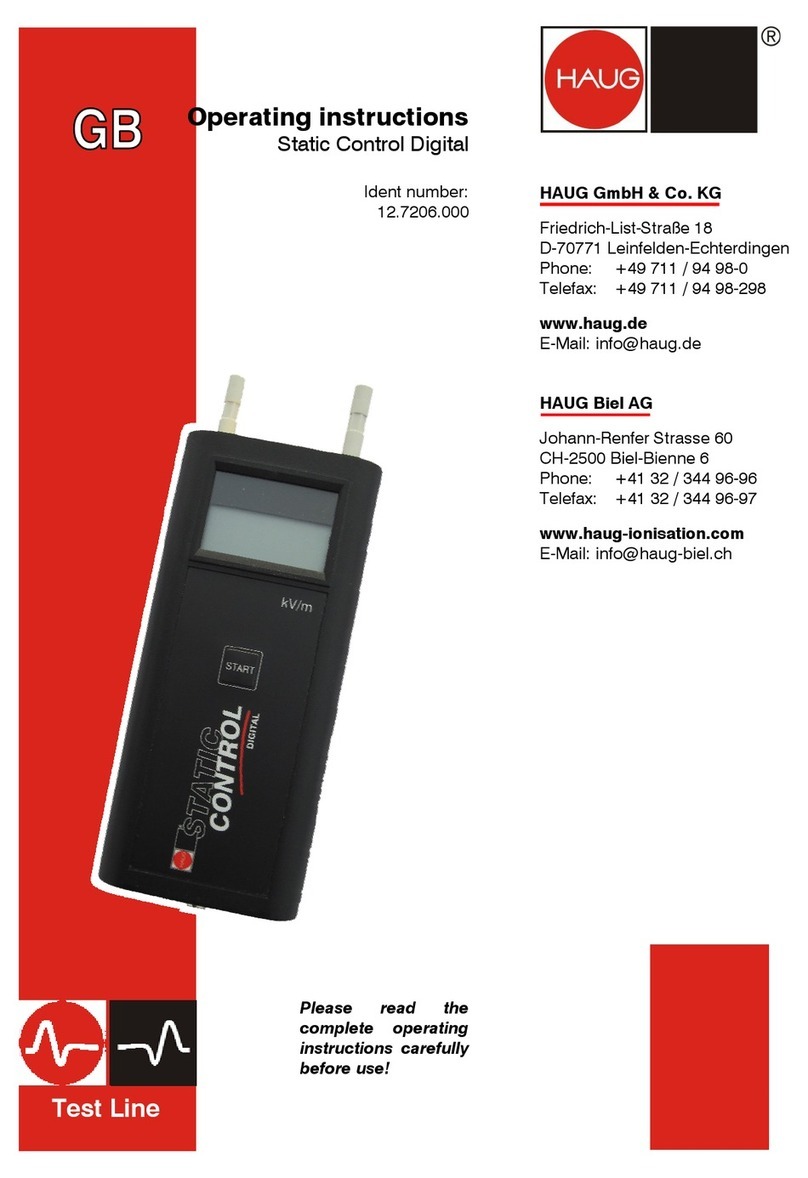 Haug Static Control Digital Operating	 instruction