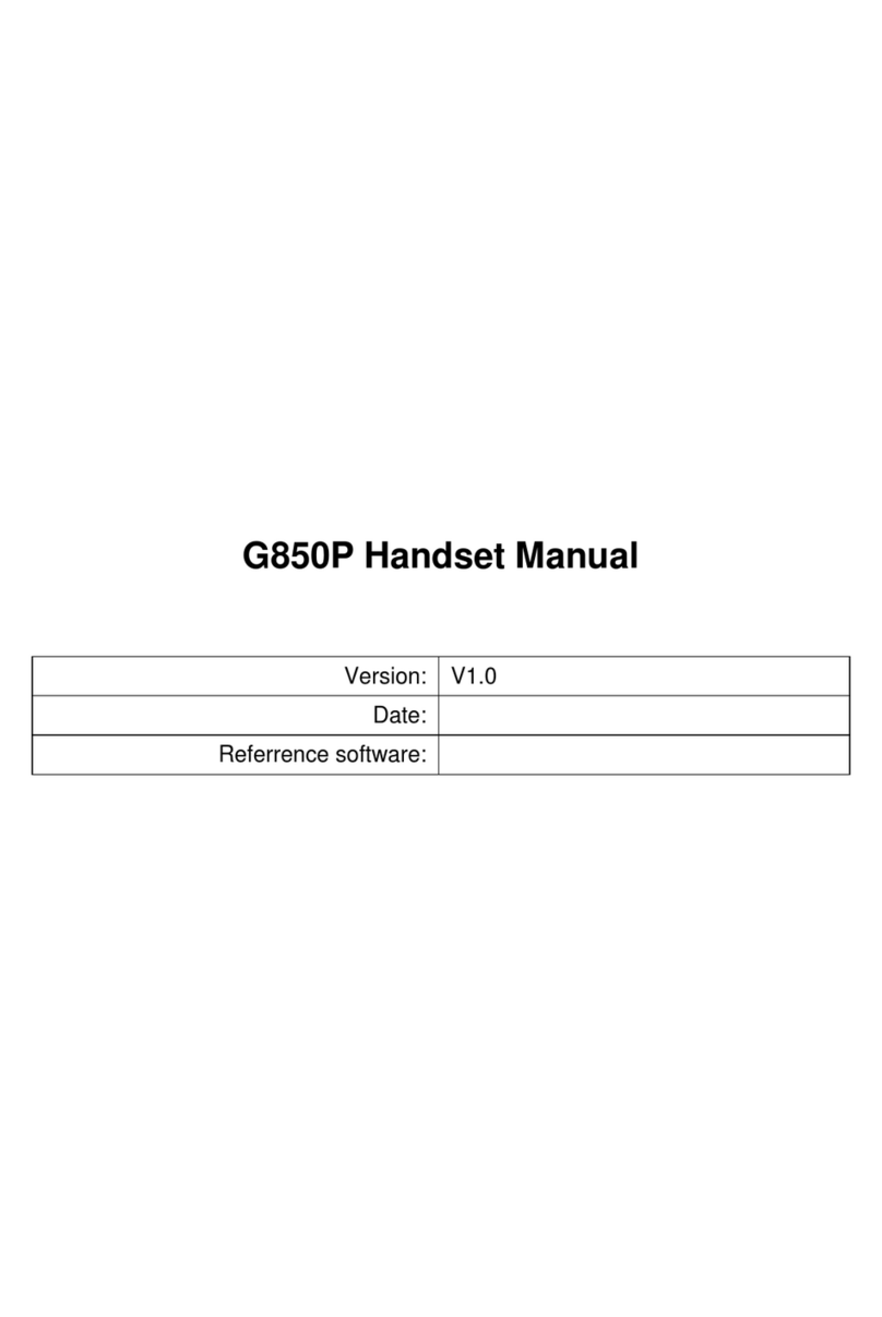 TeleEpoch G850P Handset manual