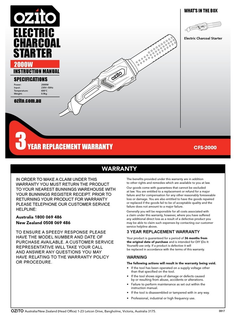 Ozito CFS-2000 instruction manual Ozito CFS-2000 instruction manual