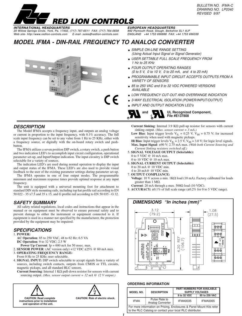 Red Lion Controls IFMA manual