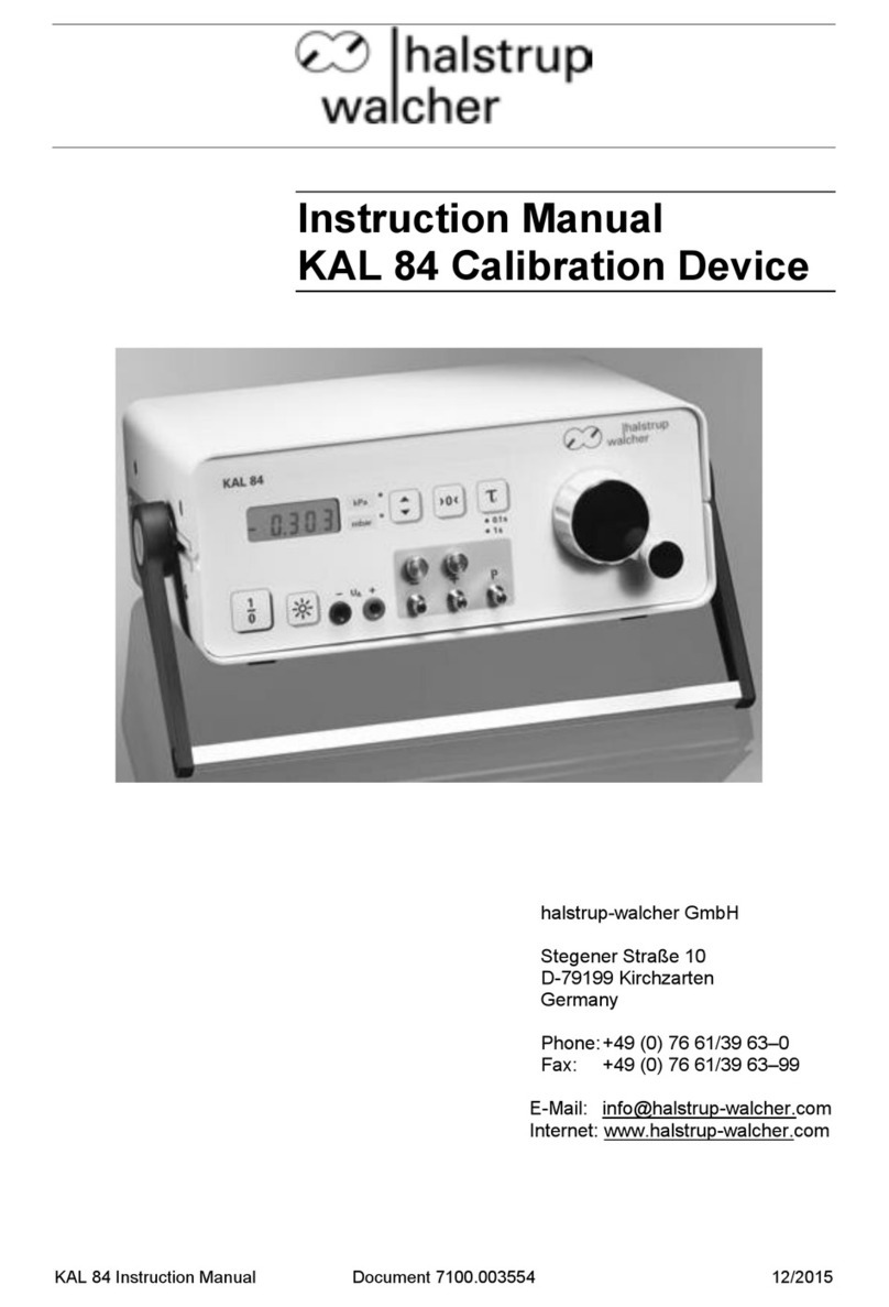 halstrup-walcher KAL 84 instruction manual