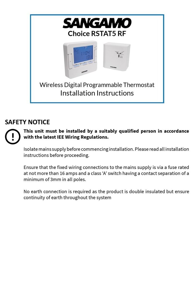 Sangamo Choice RSTAT5 RF User manual Sangamo Choice RSTAT5 RF User manual