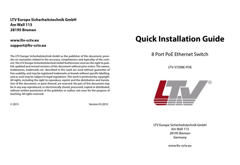 LTV LTV-S7208E-POE Quick installation guide