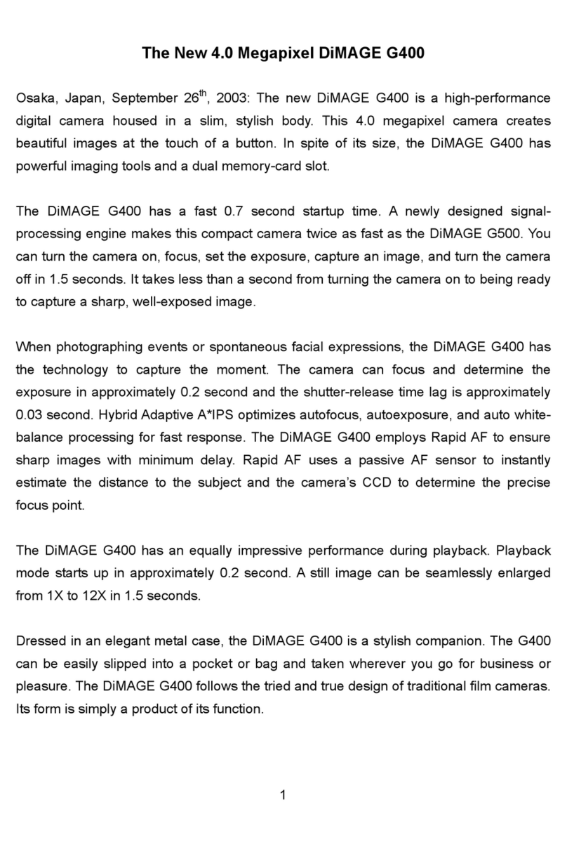 Minolta DIMAGE G400 User manual