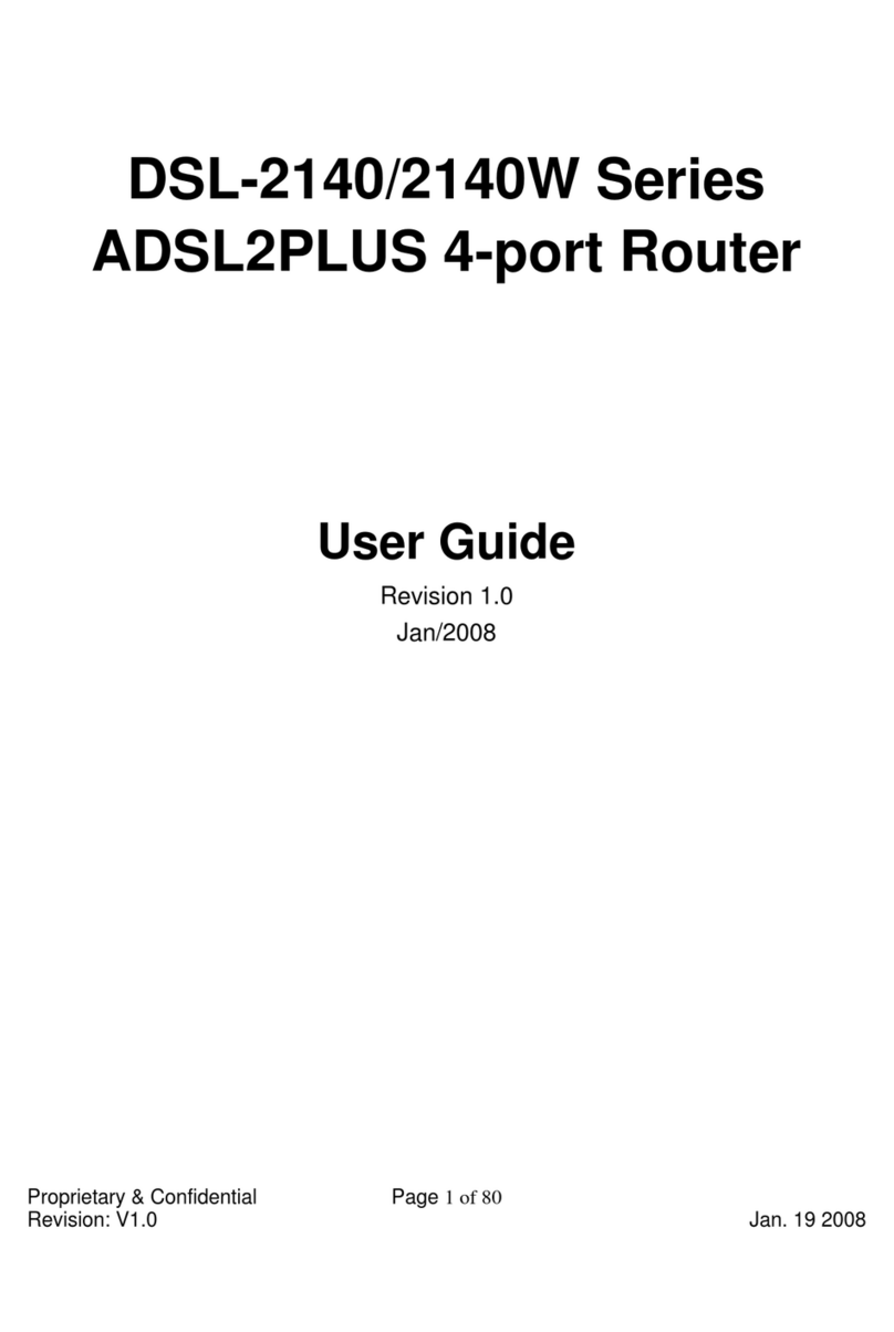 EDATA COMMUNICATIONS INC. DSL-2140 Series user guide