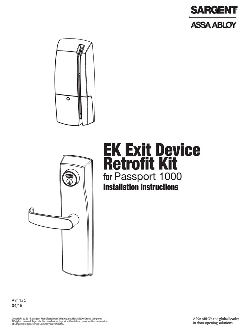 Sargent EK Exit Device Retrofit Kit User manual