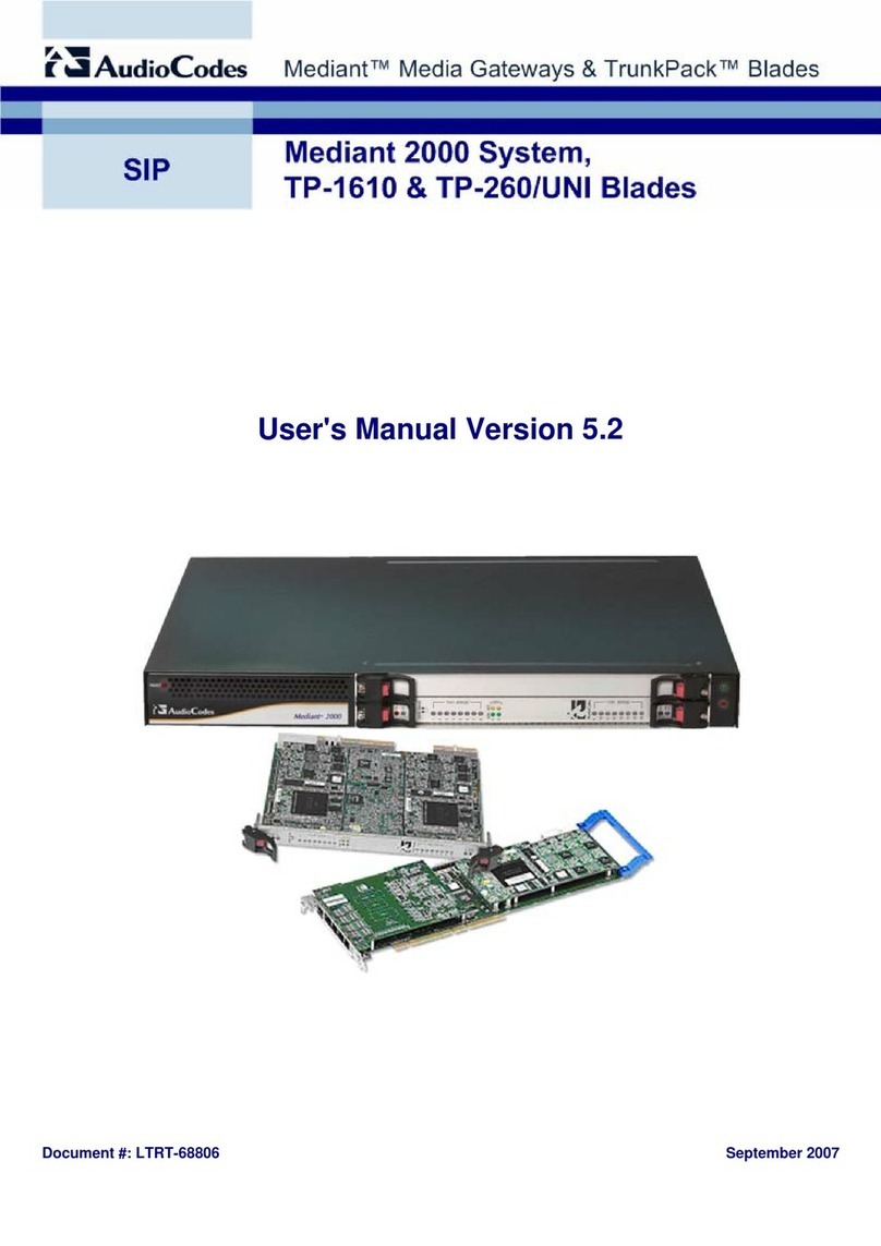 AudioCodes Mediant 2000 user manual