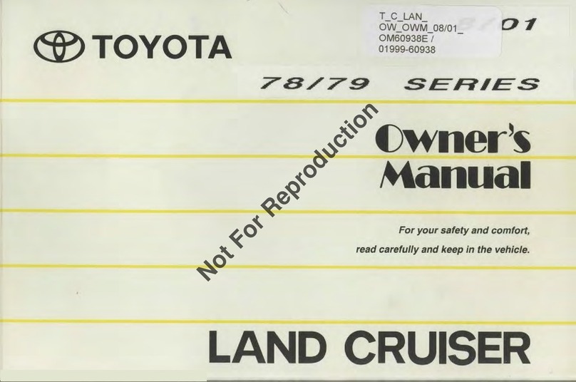 Toyota LAND CRUISER 78 series owner's manual