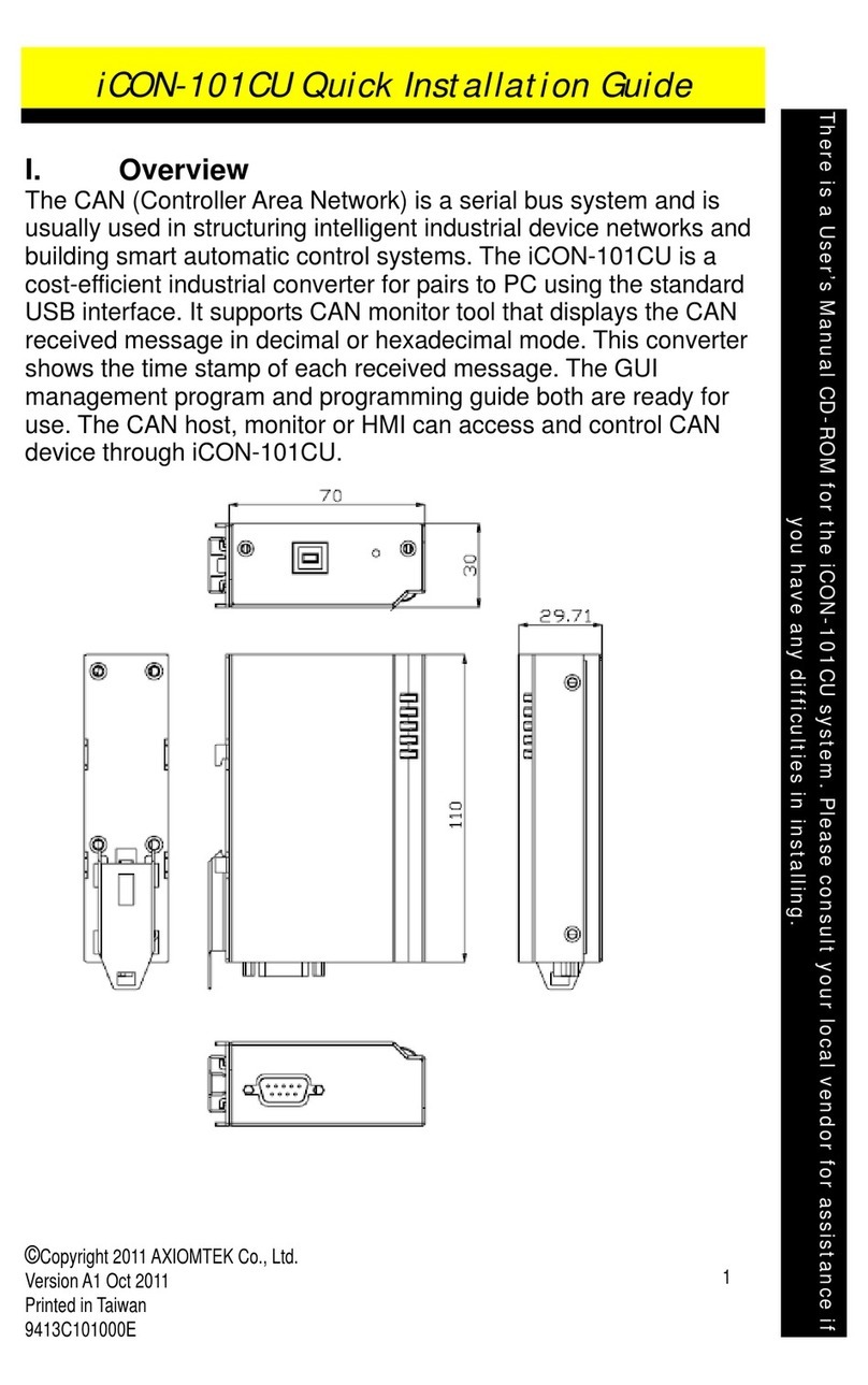 AXIOMTEK icon-101CU Quick installation guide