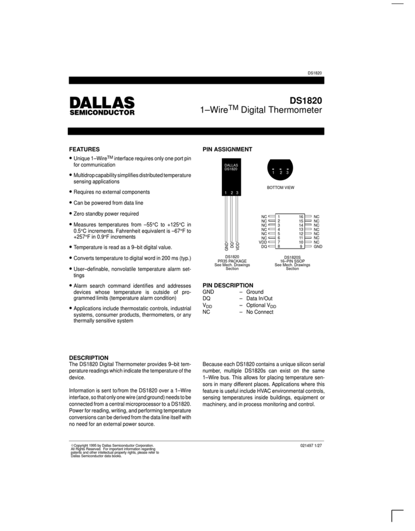 Dallas DS1820 Instruction