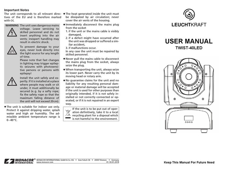LeuchtKraft TWIST-40LED user manual
