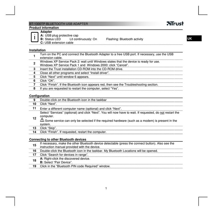 Trust BT-1300TP User manual