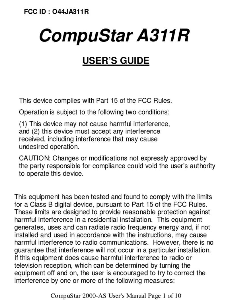 CompuSTAR A311R User manual