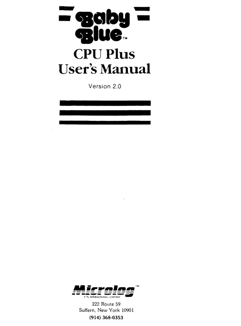 Microlog Baby Blue CPU Plus User manual