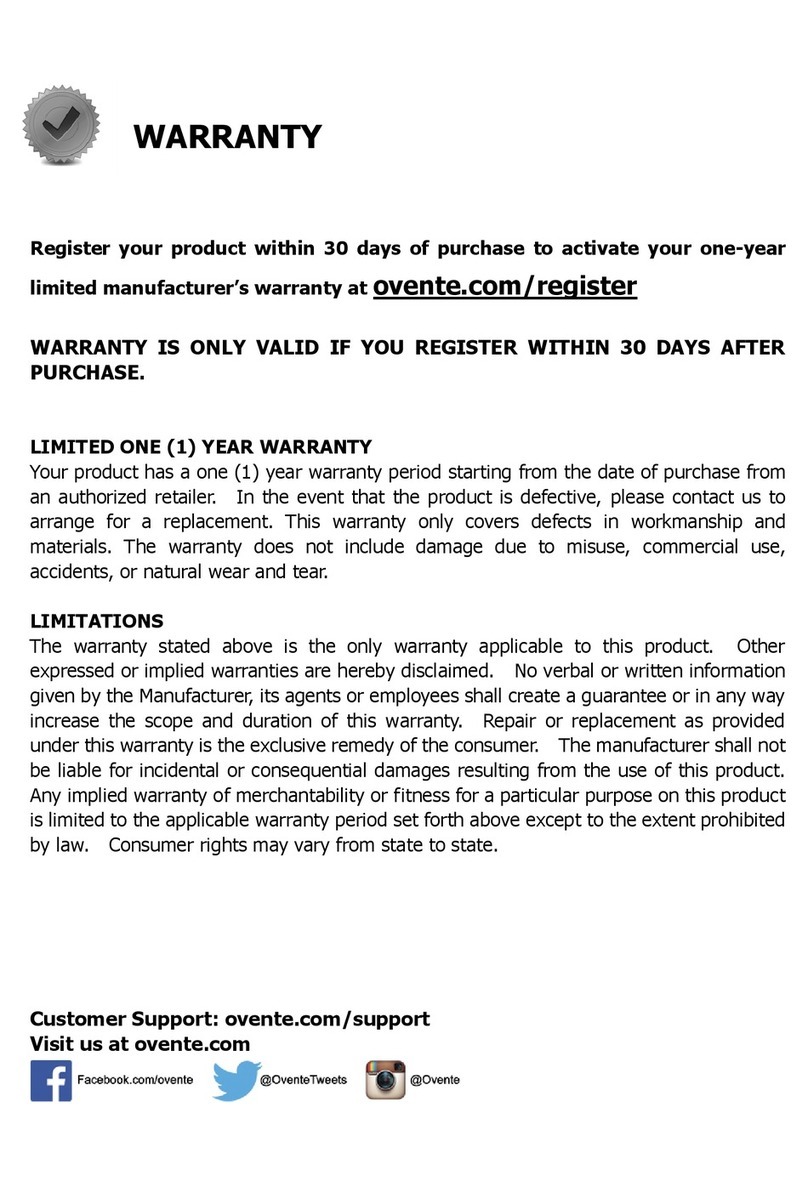 Ovente FW153 Series instruction manual