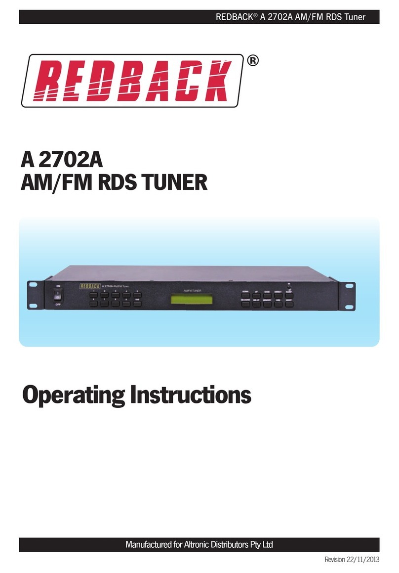 Redback A 2702A operating instructions