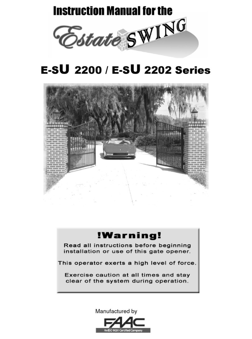 FAAC Estate Swing e-sU 2200 series instruction manual