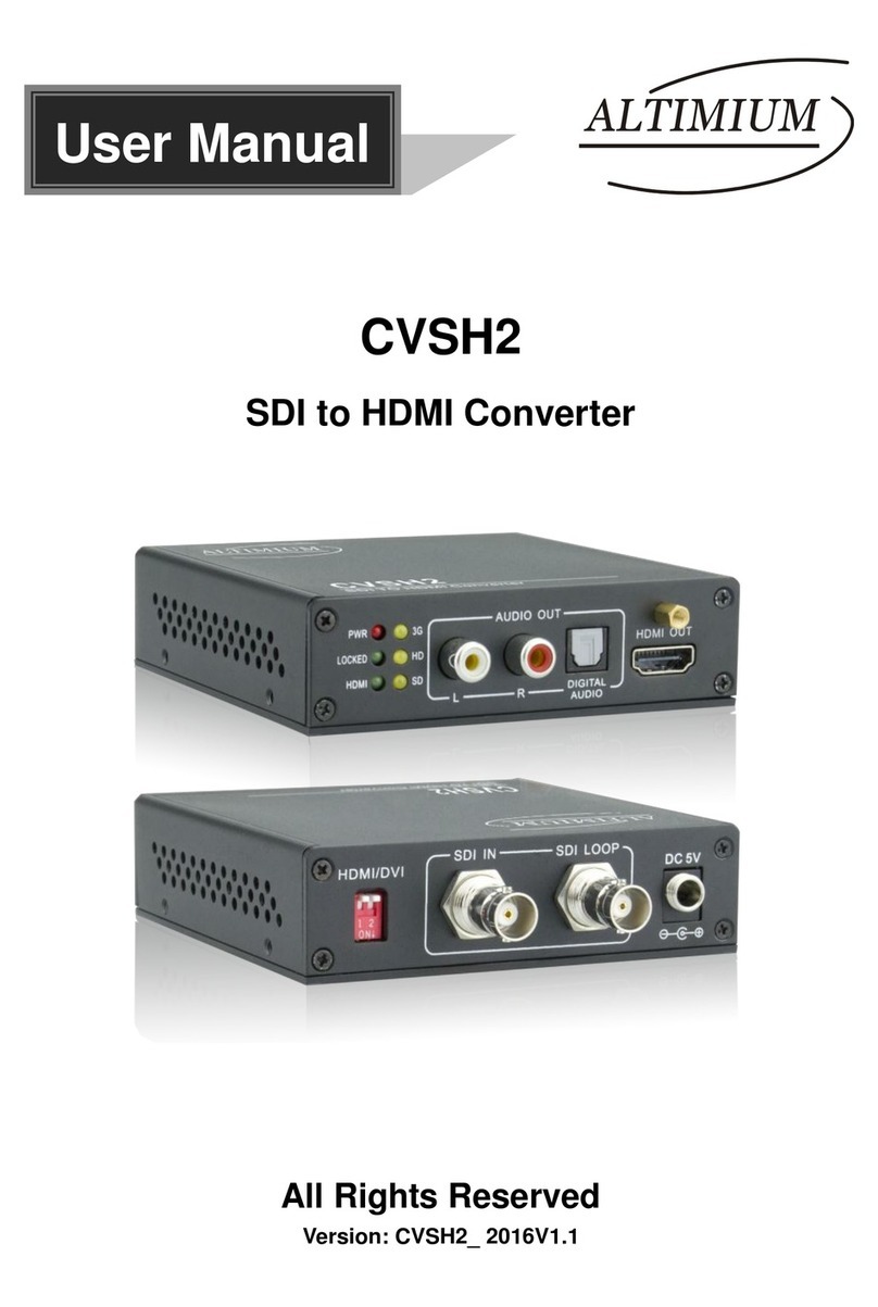 Altimium CVSH2 user manual