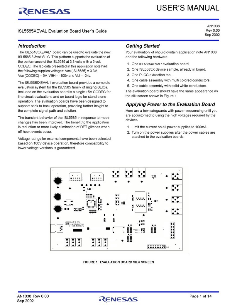 Renesas ISL5585XEVAL user manual