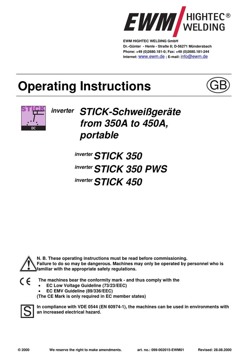 EWM STICK 350 PWS operating instructions