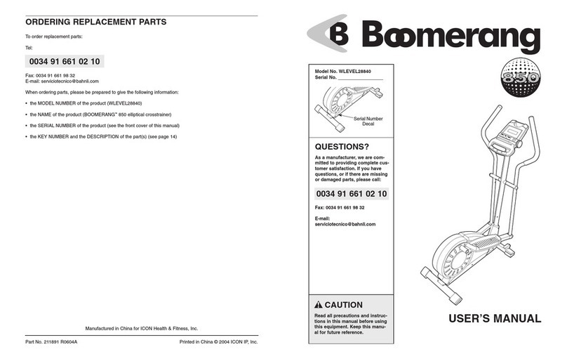 Boomerang 850 user manual