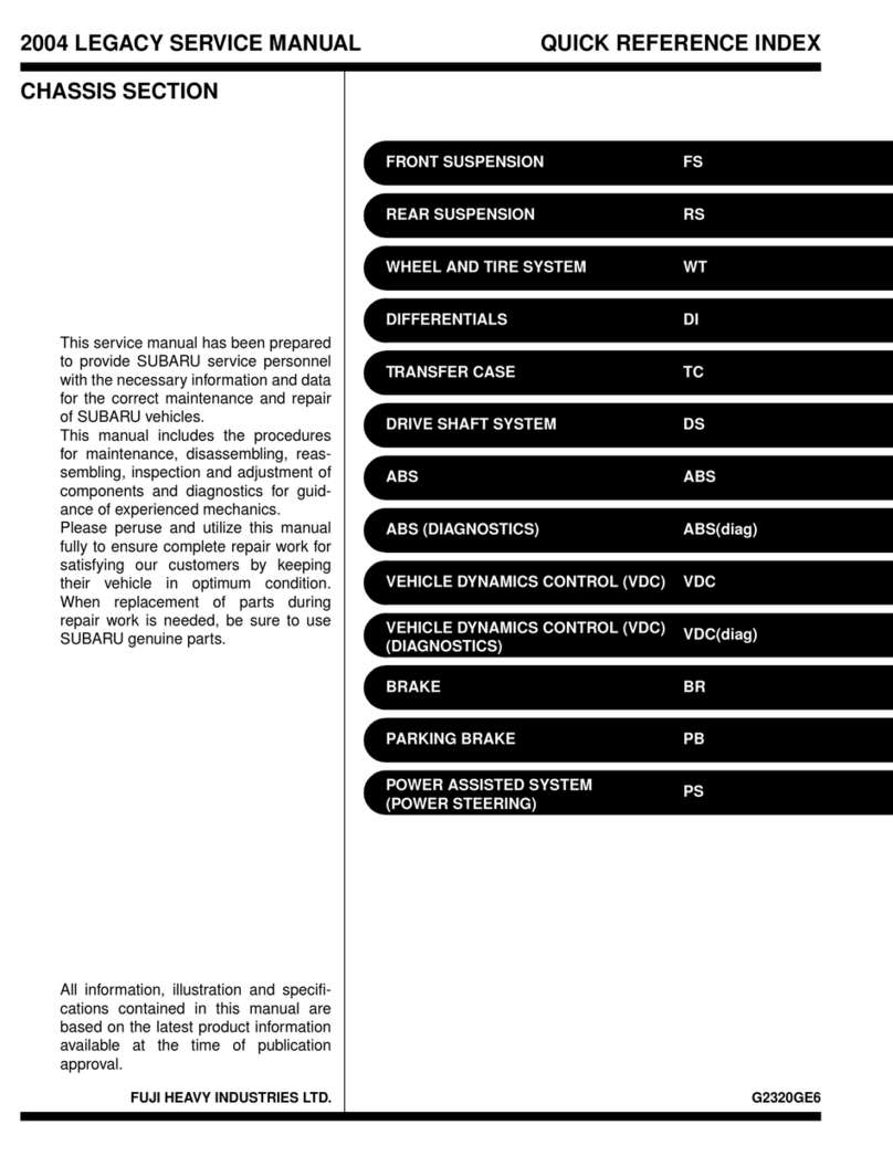 Subaru 2004 LEGACY Service manual