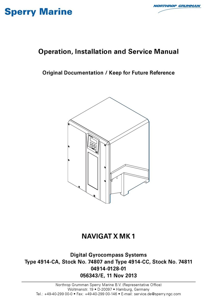 SperryMarine navigat x mk 1 Operation, installation and service manual