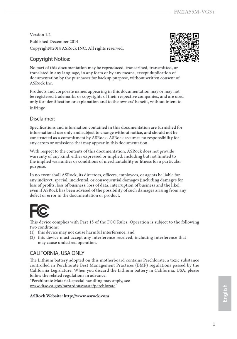 ASROCK FM2A55M-VG3 User manual