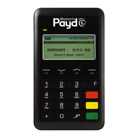 Moneris PAYD PRO Installation and operating instructions