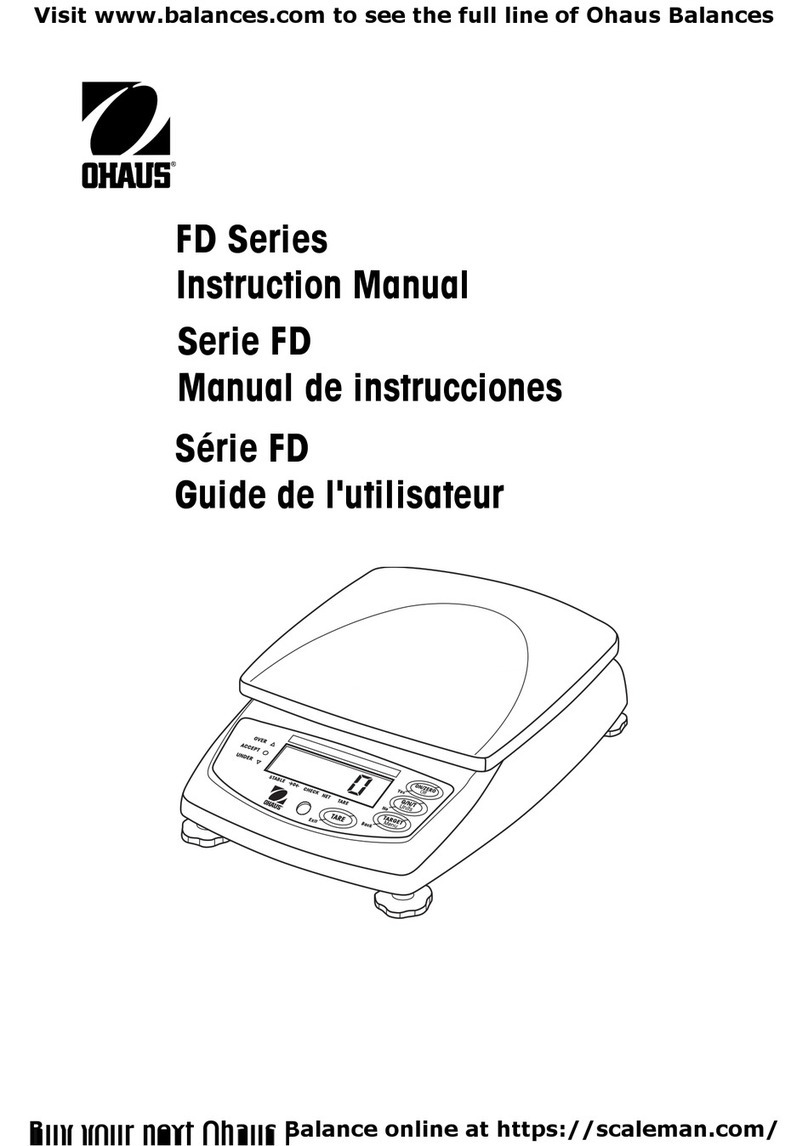 OHAUS FD3 User manual