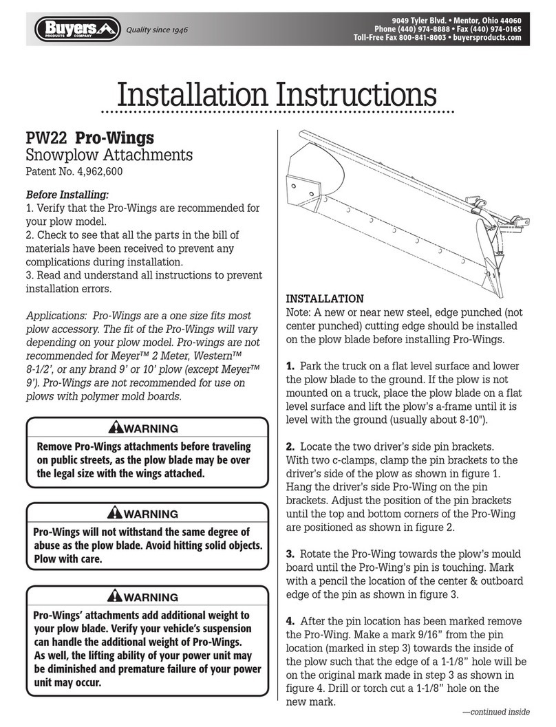 Buyers Products Company PW22 Pro-Wings installation instructions