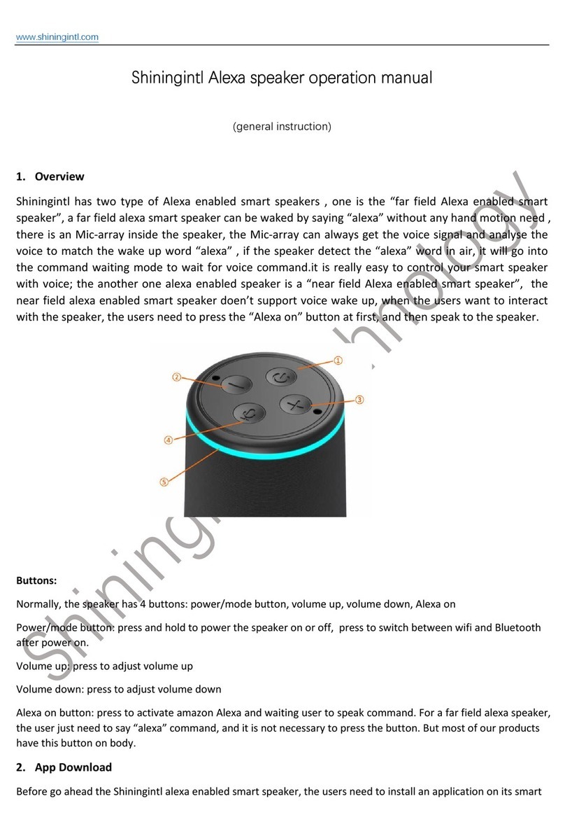 Shiningintl Alexa Operation manual