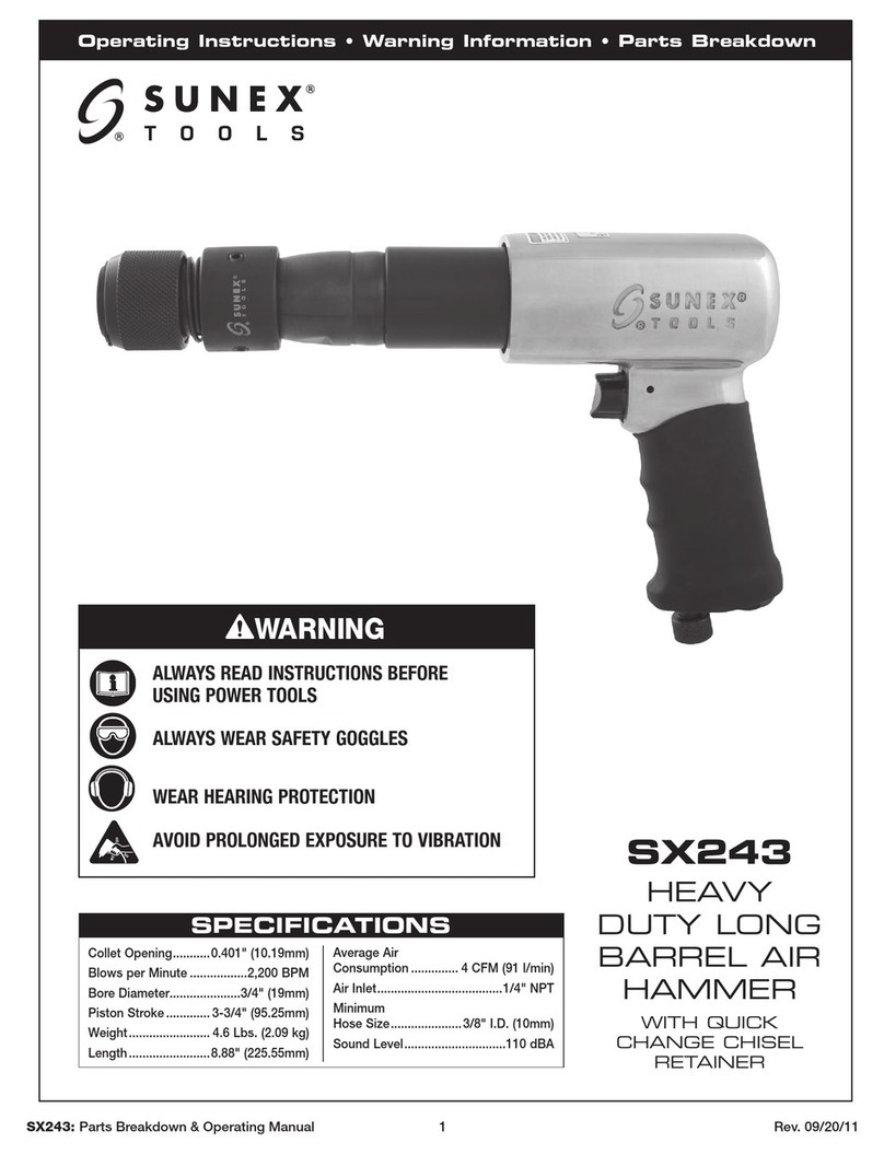 Sunex Tools SX243 operating instructions