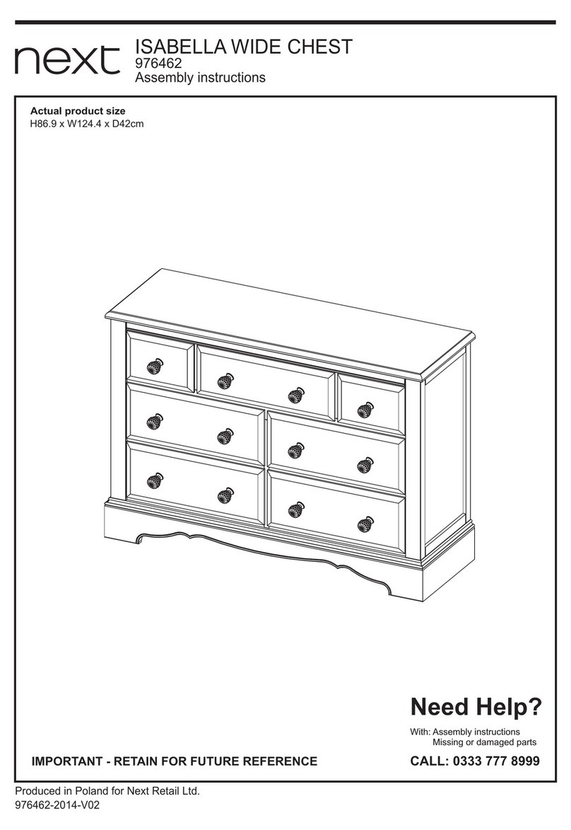 Next ISABELLA WIDE CHEST User manual Next ISABELLA WIDE CHEST User manual