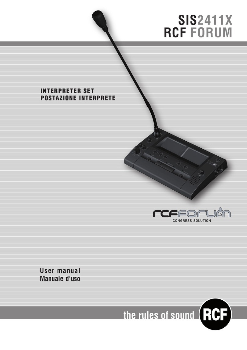 RCF SIS2411X user manual