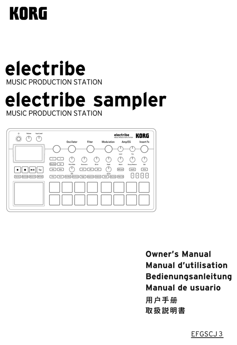Korg EFGSCJ 3 owner's manual