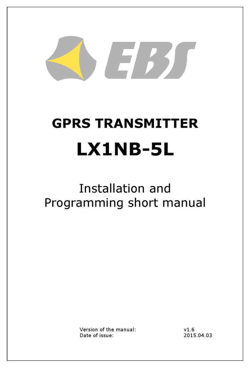 EBS LX1NB-5L Installation and programming manual