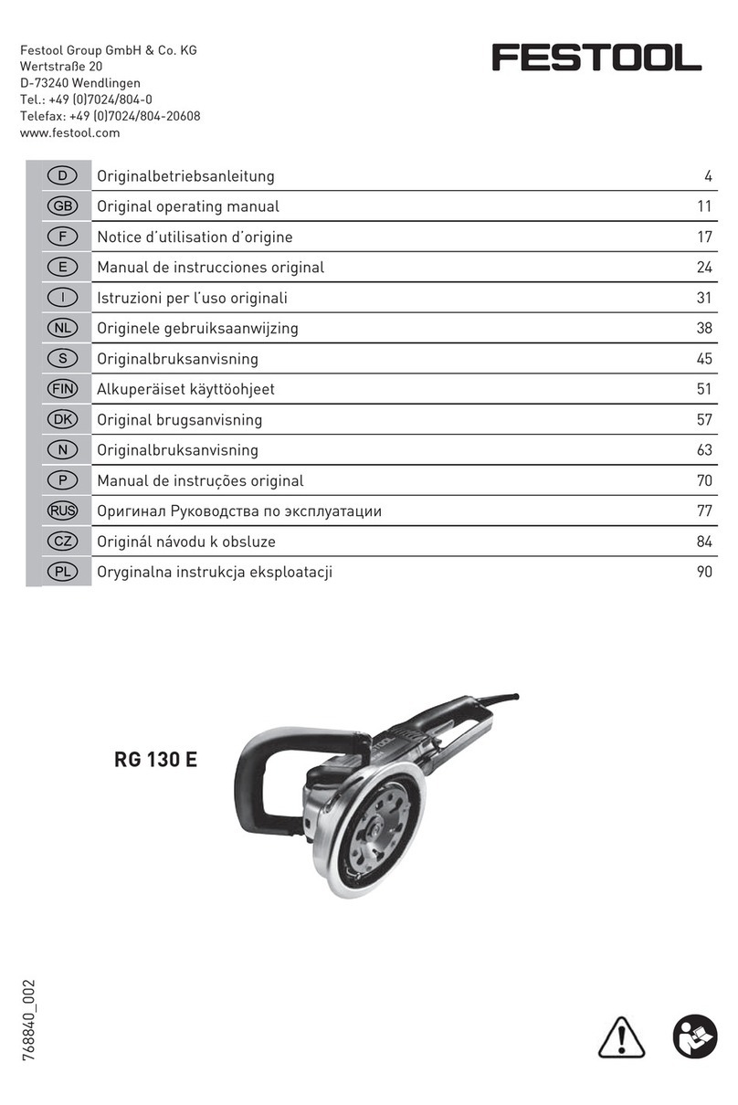 Festool RG 130 E Operation instructions Festool RG 130 E Operation instructions