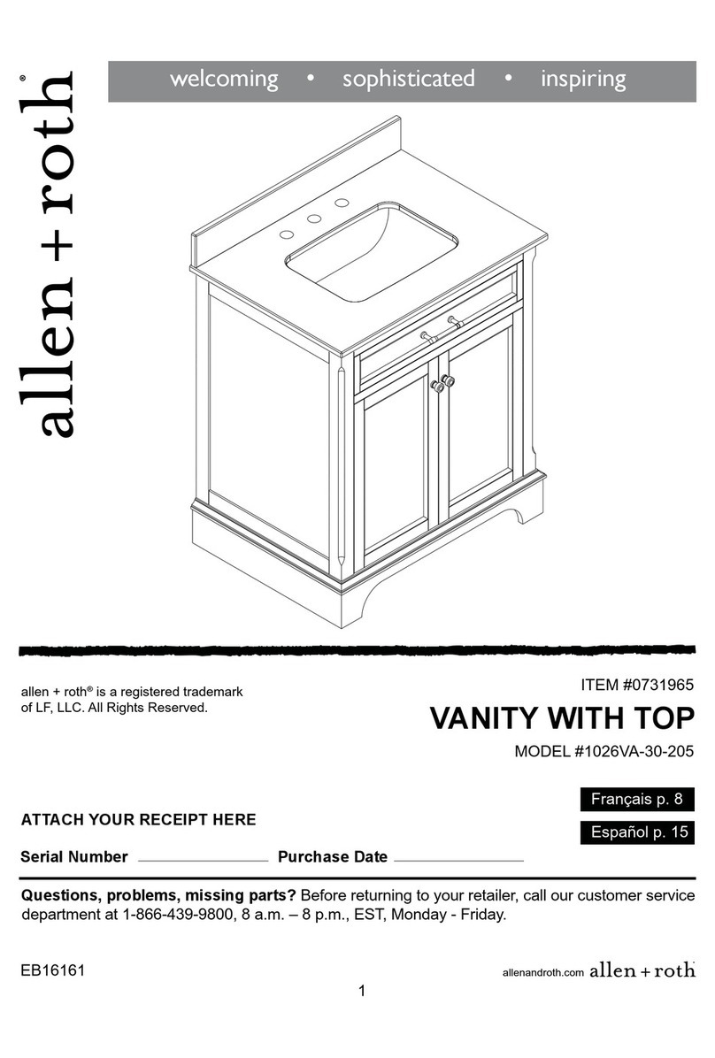 Allen + Roth 0731965 User manual Allen + Roth 0731965 User manual
