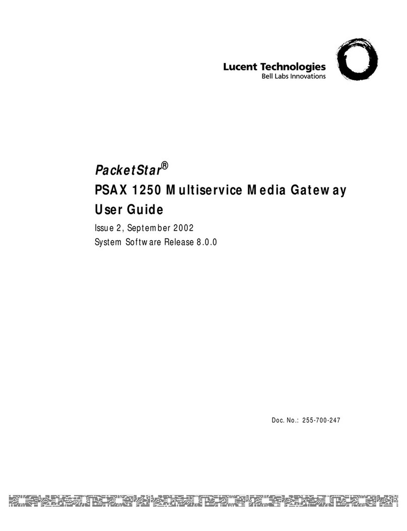 Lucent PacketStar PSAX 1250 user guide