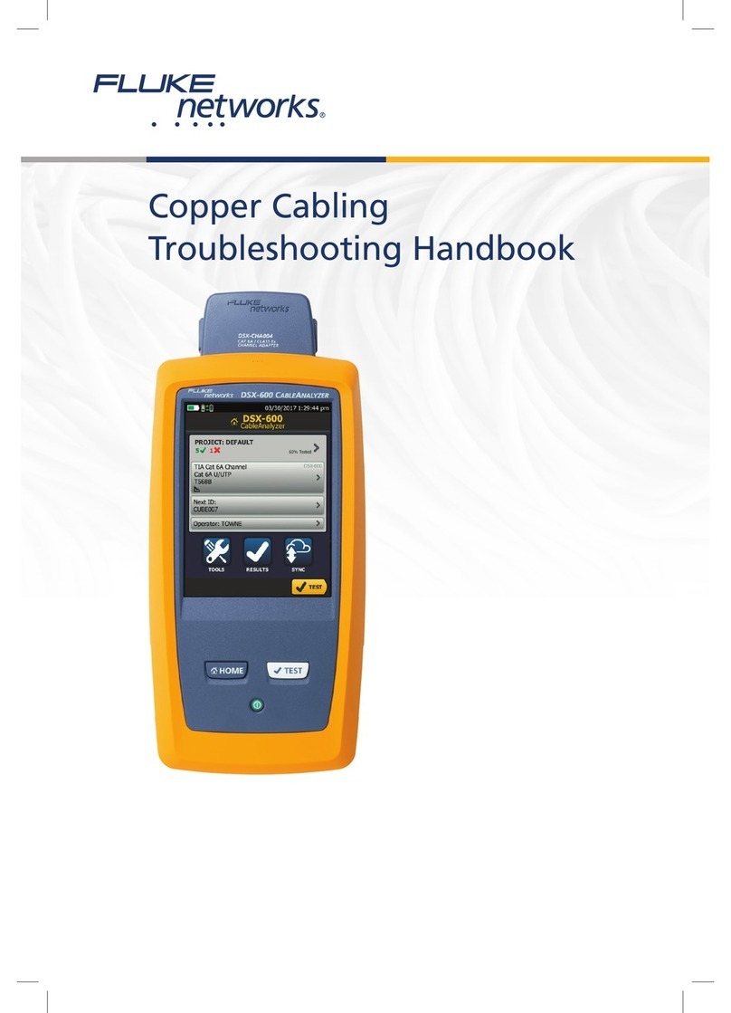 Fluke DSX-600 CableAnalyzer User manual