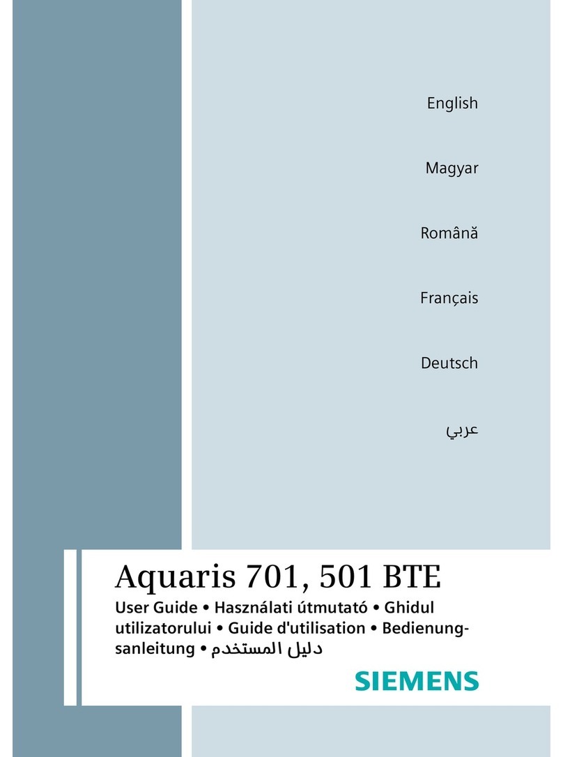 Siemens Aquaris 701 User manual Siemens Aquaris 701 User manual