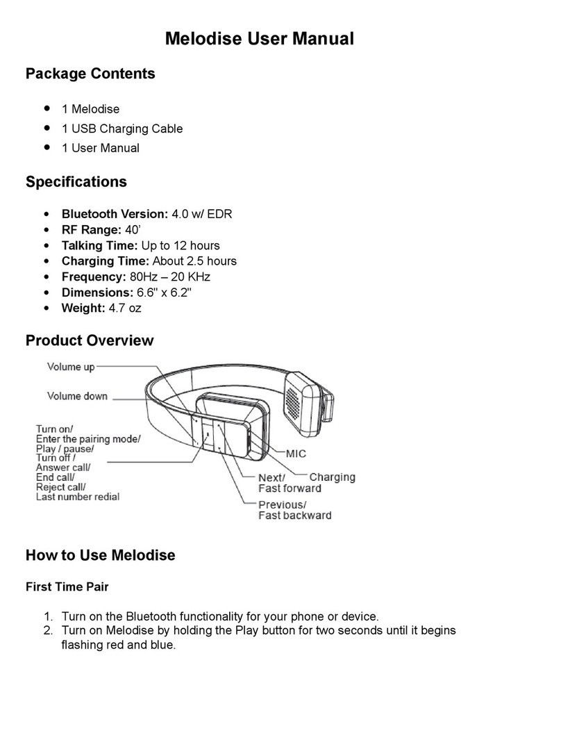 Garadise Melodise user manual