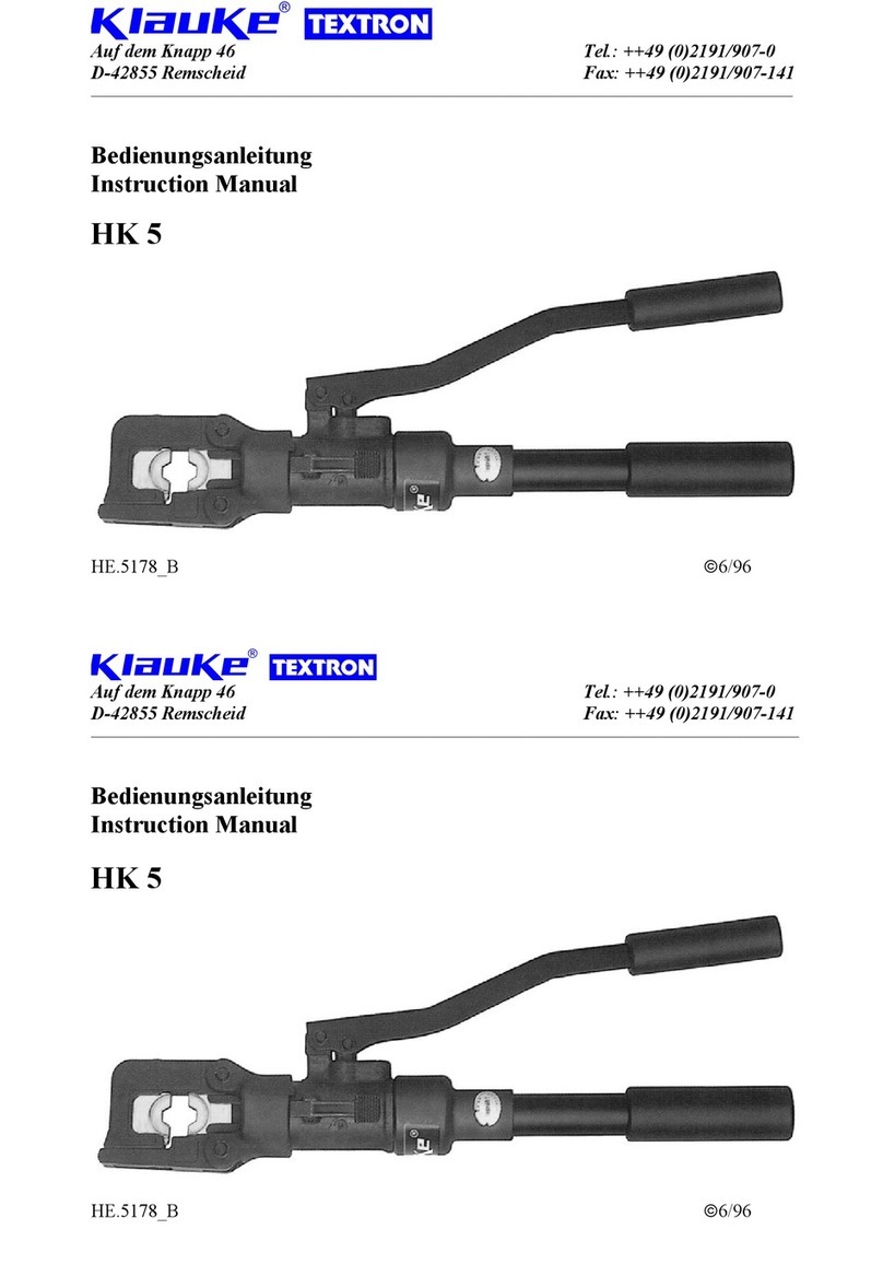 Klauke HK 5 instruction manual
