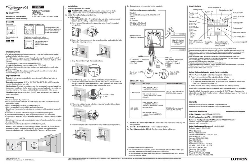 Homeworks HQWT-T-HW installation instructions