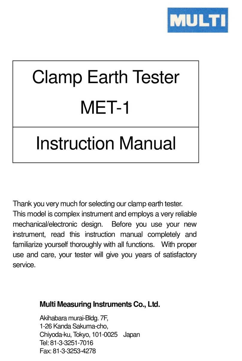 MULTI MEASURING INSTRUMENTS MET-1 User manual MULTI MEASURING INSTRUMENTS MET-1 User manual
