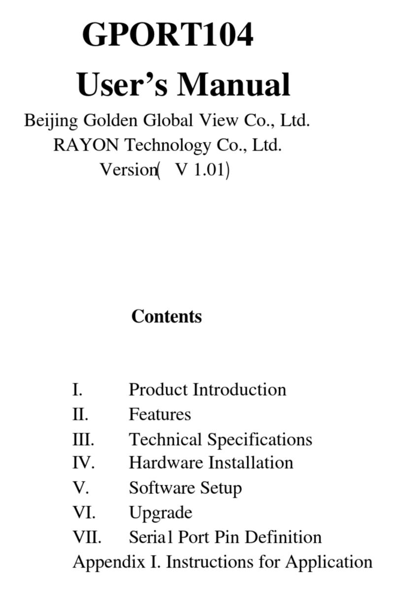 RAYON Technology GPORT104 user manual